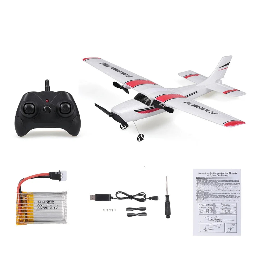 EPP Foam FX801 RC Plane - 2CH Remote Control Aircraft for Kids, Simple Assembly Toy Gift