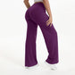 Plush and flattering women's yoga pants - mid-waist straight leg, nylon/elastane blend, for gym and Pilates