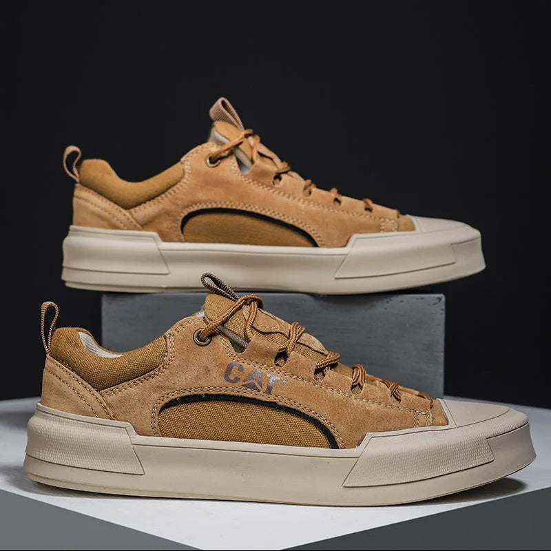 Sturdy men's outdoor sneakers - anti-slip wear-resistant fabric upper, for hiking and casual everyday