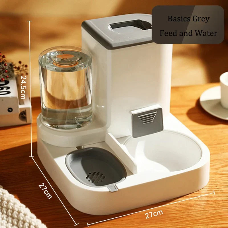 Automatic Pet Feeder Gravity Food And Water Dispenser Kit No Batteries Hands Free Fall 2025 Simple Clean