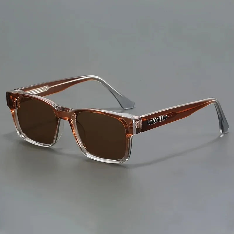 mirror lens, anti-mist outdoor driving shades, wide coverage – Men's square frame sunglasses UV400
