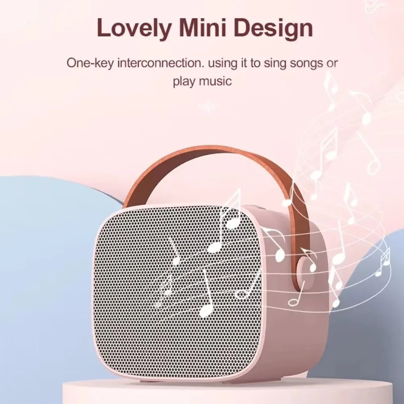 Karaoke2025 Edition Machine Travel-Friendly Cordless Dual Microphones Bluetooth Speaker DSP System for Kids Party Gift TikTok Viral