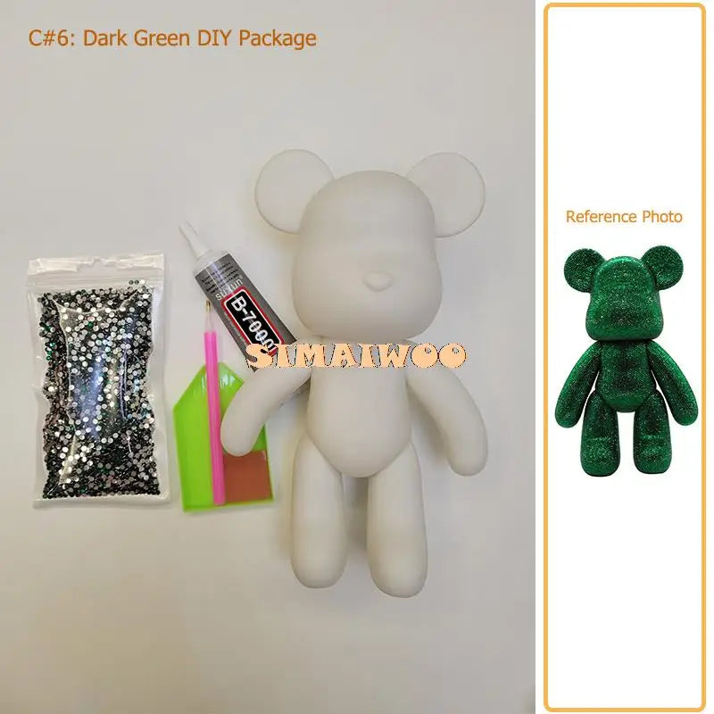 Diamond Painting Kit 5D Full Drill Crystal Bear Doll Christmas 2025 DIY Rhinestone Mosaic Sparkling Household Decor Gift