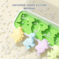 Ice Dinosaur-Shaped Cream Mold and Ice Pop Maker with Lid and Sticks, Food-Grade Silicone, Non-Stick, Temperature Resistant