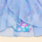 Mermaid-Scale Print, Ruffle Sleeves, Tulle, Polyester Elastane, Beach – Fast-Dry Sturdy Girls' One-Piece Swimsuit
