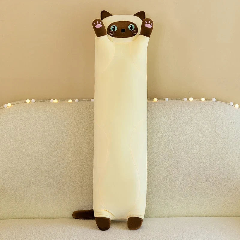 Adorable Plush Cat Plush Pillow - 50-130cm (19.6-51.1 inch) Cushion for Office Naps, Great Gift for Kids and Girls