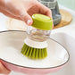 Household Cleaning Brush with Soap Dispenser and Holder - Essential Kitchen Device