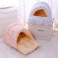 Cat Bed Cocoon Plush Coral Fleece Nest Indoor Winter 2025 Cozy Snuggly Warm Retreat For Cats