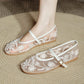 Light Women’s Ballet Flats - Mary Jane Mesh, Beaded