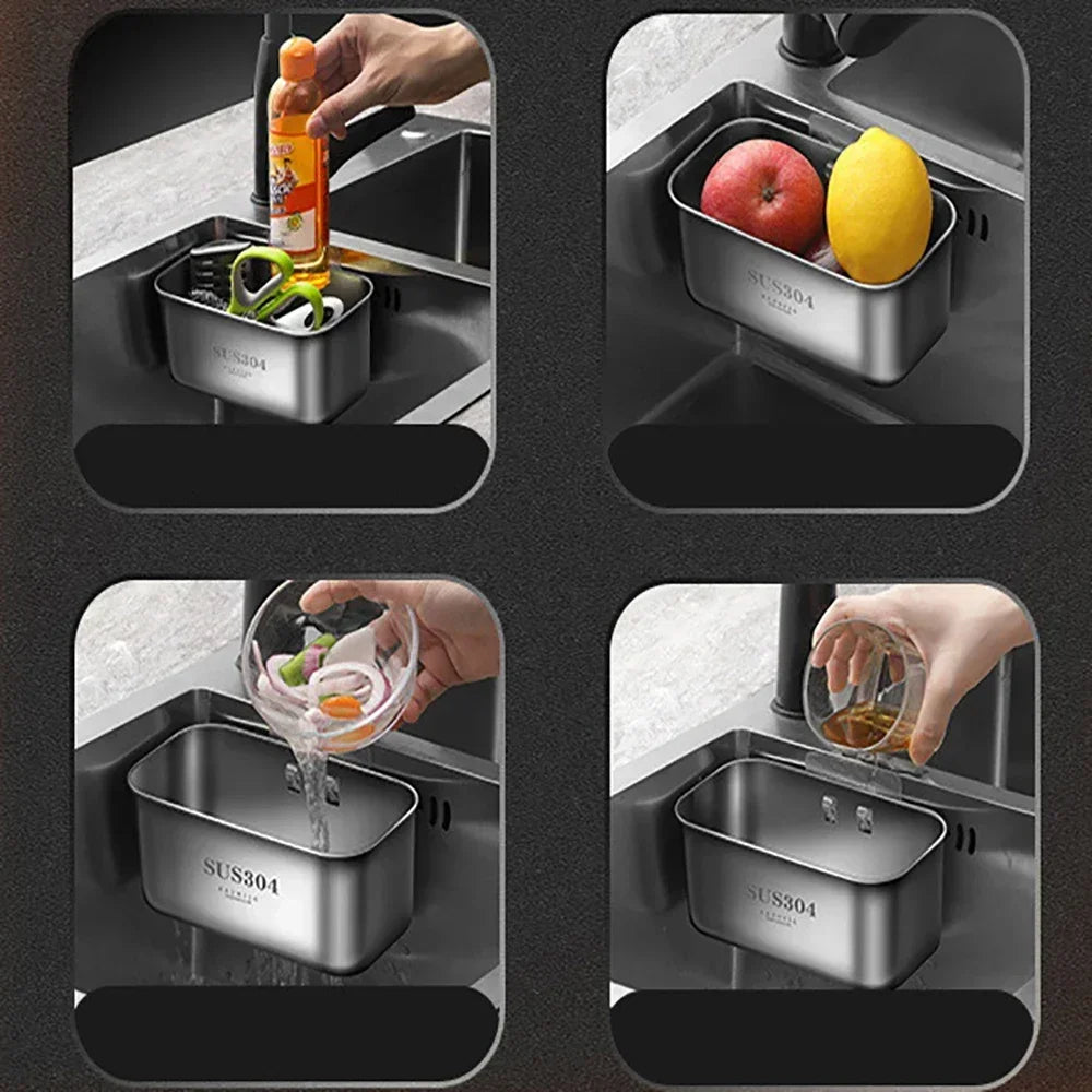 Stainless2026 Edition Steel Sink Strainer Basket, 304 Stainless, Fruit Vegetable Drainer, Eco Friendly Viral Trend