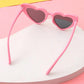 Kids Heart Sunglasses Plastic Frame Heart Shaped Summer 2026 Trend Sturdy Polycarbonate Lenses Outdoor Play