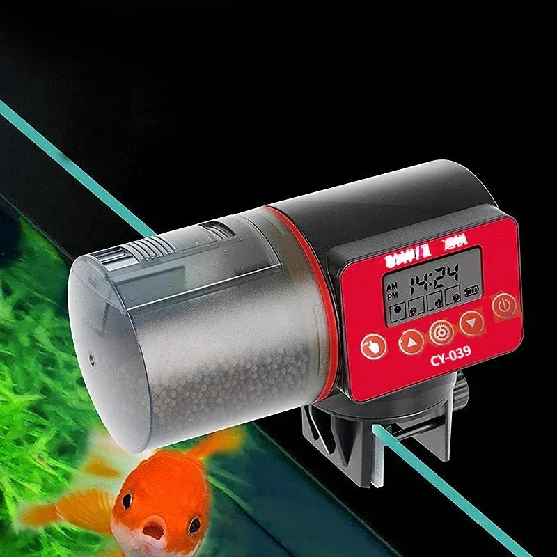 Fish Automatic Feeder 200g Reservoir Plastic Aquarium Feeder Fall 2025 Timed Hands Free Feeding