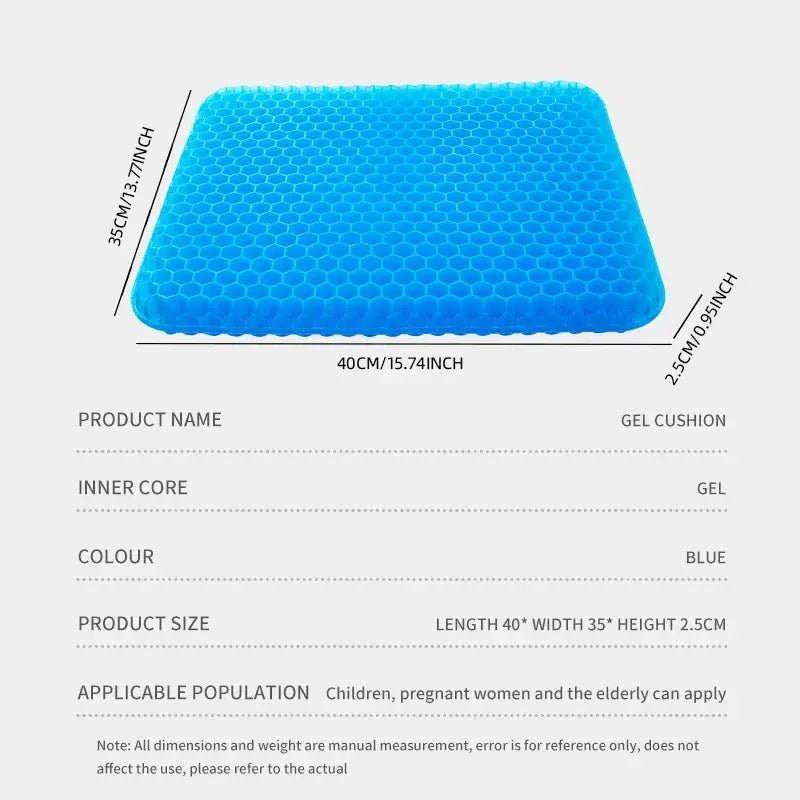Pressure Relief for Tailbone Back Pain, Office Chair Wheelchair Car 2026 – Honeycomb Gel Seat Cushion