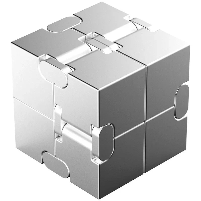 Metal Magic Cube Stress Relief Toy Travel-Friendly Puzzle Focus