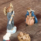 Nativity Scene Kit Resin Figurines Miniature Baby Jesus Manger Decor Christmas Gift Idea