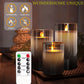 3Pcs/Kit LED Flameless Candles with Remote Control - Flickering Light for Weddings & Household Decor