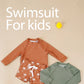 unisex Breathable baby swimsuit - long sleeve rash guard, polyester elastane, for summer pool