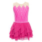 Light Girls' Leotard - Rhinestone Embellished, Mesh Skirt, Polyester/Nylon/Elastane, For Ballet, Gymnastics