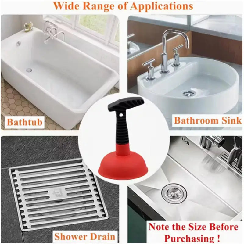 Heavy-Duty Bathroom Sink Toilet Bath Plunger With Slip-Proof Handle, Fall 2026 Household Essential – Plunger Drain Unblocker