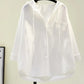White Women's Blouse in Soft Cotton with Hood, Casual Relaxed Fit for Everyday Comfort and Style-2