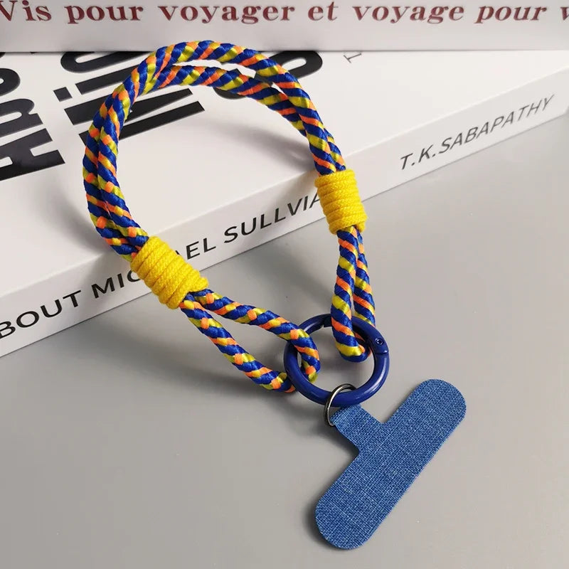 Universal Mobile Phone Lanyard with Anti-Loss Wrist Strap & Accessories - Trendy Two-Strand Design