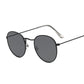 Vintage Compact Round Sunglasses for Women - Timeless Retro Mirror Fashion Shades Lunette De Soleil