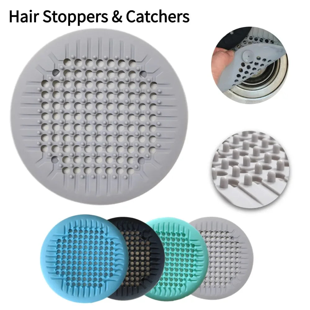 Shower Drain Hair Catcher Silicone Drain Cover - Suction Cup Bath Tub Strainer, Fall 2026 Household Refresh Gift Idea