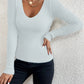 Flattering Fitted Women’s Ribbed Sweater - Scoop Neck, Knit