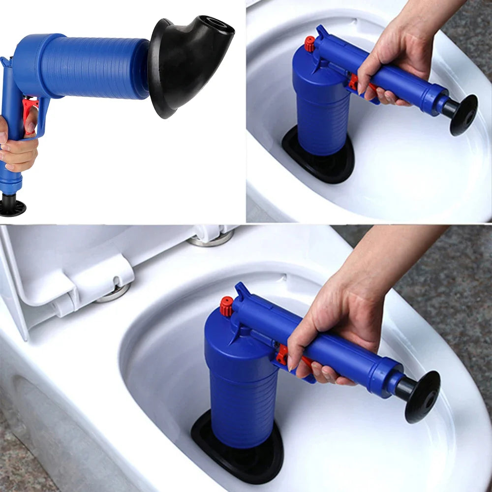 Drain Cleaner 4 Piece Plunger Kit Hand-Operated Air Pump Unblocker for Sinks Basins Drains Fall 2026 Fast Household Cleanup