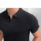 Fast-dry men's golf polo shirt - slim fit short sleeve, polyester, for sports and casual wear