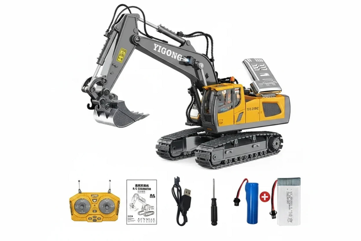 Remote Control Excavator Toy 4x4 Sturdy Alloy Construction Vehicle TikTok Viral Fall 2025 Kids Gift