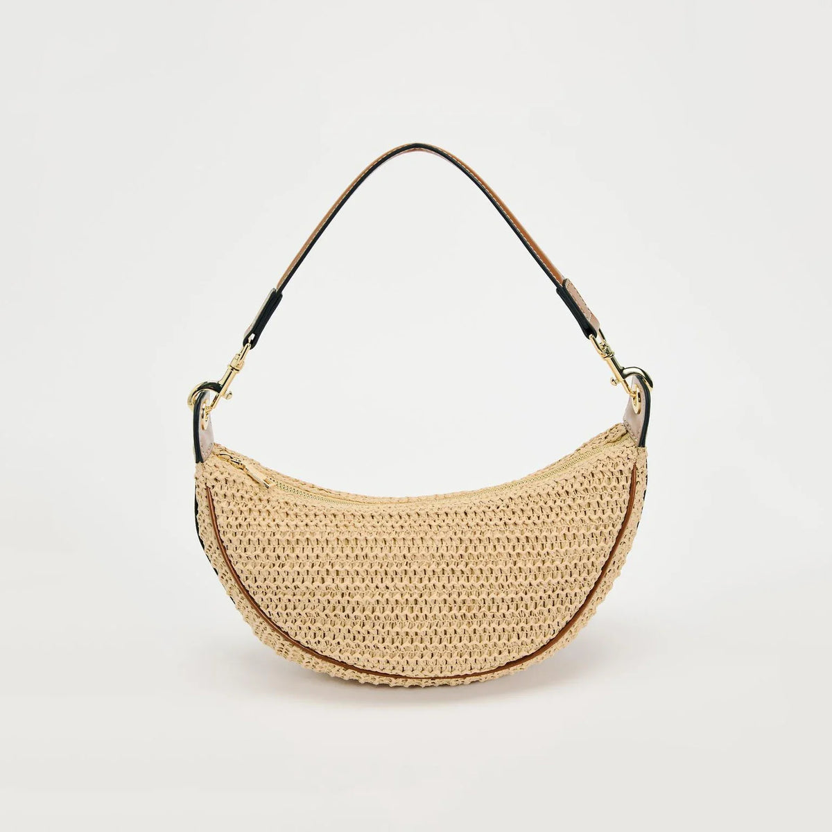 hobo style, crossbody, for beach & summer – Light women's woven straw shoulder bag