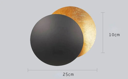 Wall2026 Edition Sconce Light Round Eclipse Contemporary Wall Lamp Iron Construction Ambient Bedside Decor Fall