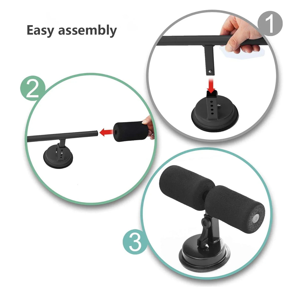 Suction Cup Sit Up Assist Device Travel-Friendly Abs Trainer