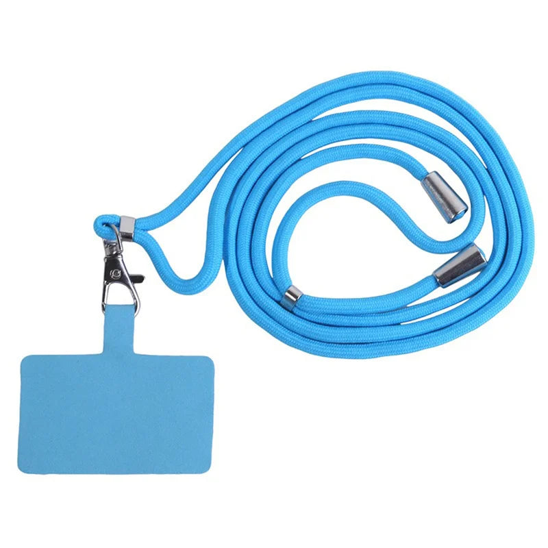 Flexible Detachable Phone Lanyard with Card Holder & Carabiner - 13 Colors, Nylon Strap Accessory