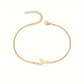 Letter Initial Bead Bracelet Thin Chain Minimalist Elegant