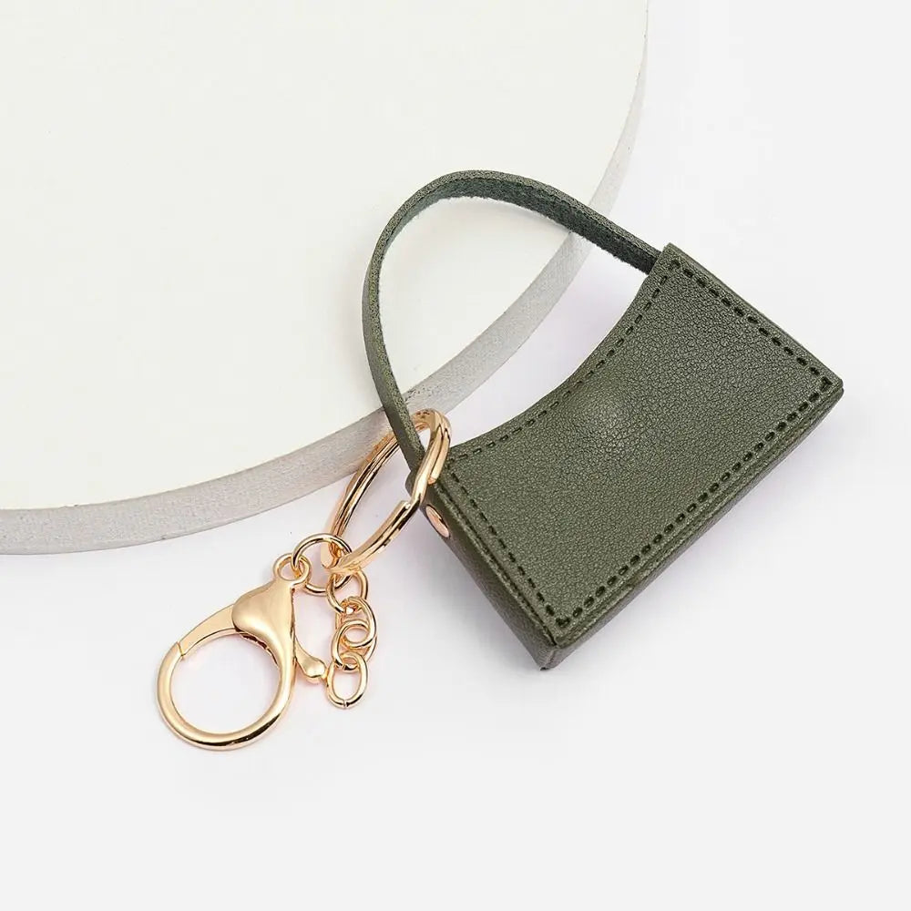 Free 1+1 Birkin Inspired Mini Hand Bag - Candy Color Bag Charm Keychain