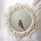Macrame Mirror Kit Cotton Fringe Boho Wall Hanging Mirrors Fall 2025 Cozy Nursery Household Decor Gift