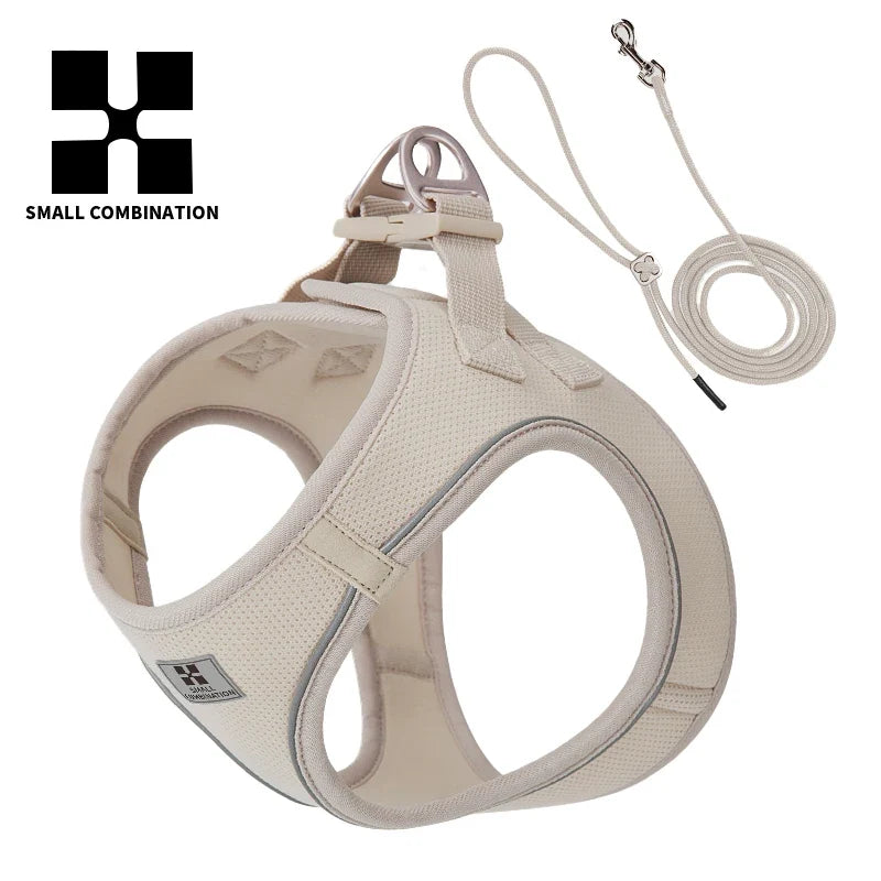 Dog Harness Leash Kit Reflective Padded Vest All Seasons Outdoor Walking Gift Idea