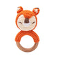 Bear Crochet Teether Rattle Ring Newborn Sensory Toys