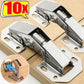 Steel Stainless Cabinet Hinges 90 Degree No-Drilling for Kitchen Furniture 10PCS