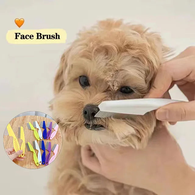 Stainless Steel Pet Grooming Comb - Flea & Shedding Brush for Cats & Dogs, Massage Device