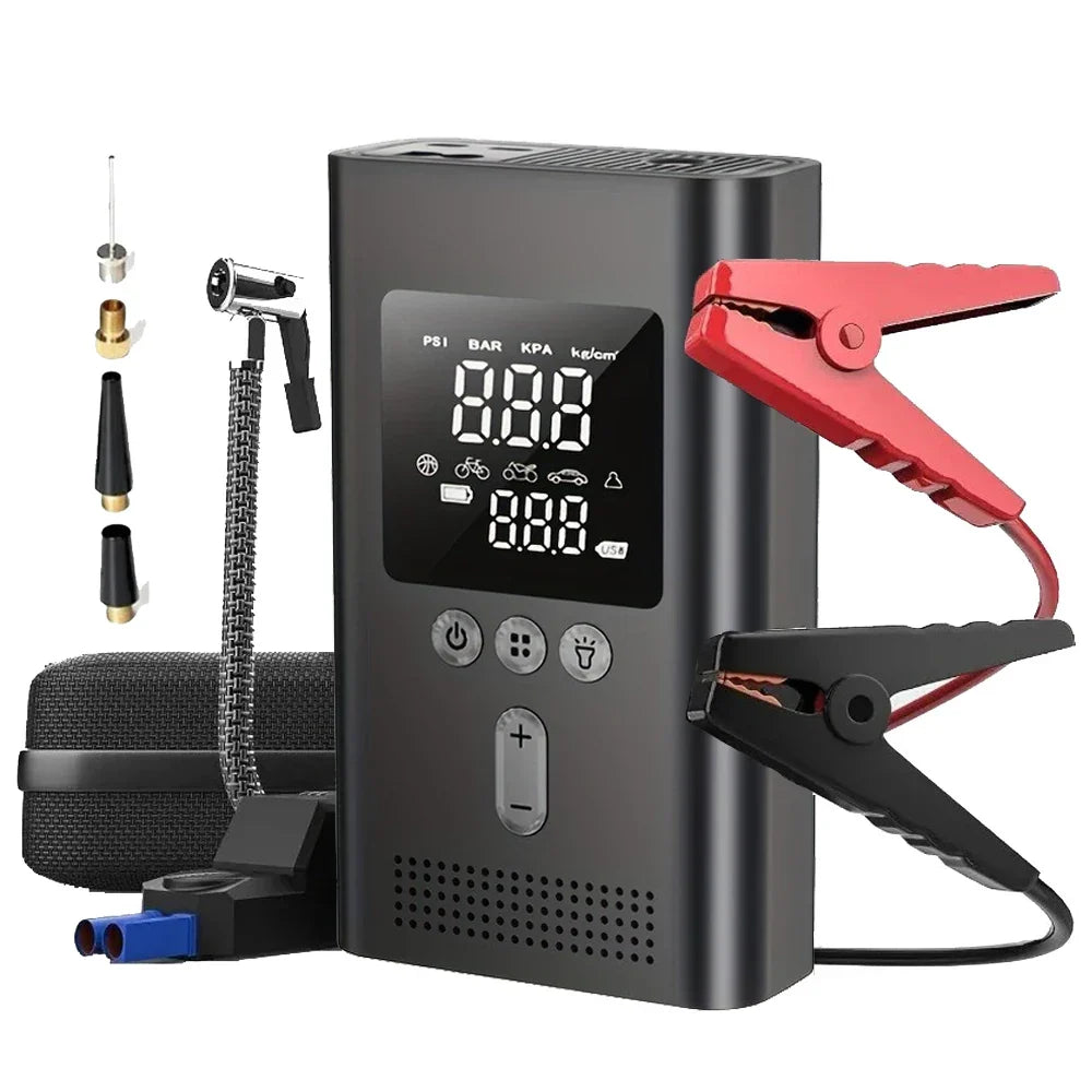 Starter Jump With Air Pump Car Jump Starter 3000A 150 PSI Inflator LED Light Fall 2025 Prep