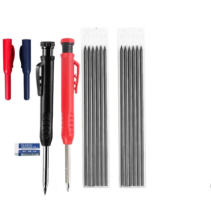 Pro-Grade Carpenter Pencil Metal Long Head Deep Hole Marker Device for Woodworking