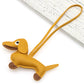 Pu Dachshund Leather Bag Charm Baseball Keychain Gift