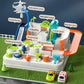 Car Adventure Track Playset for Kids - Urban Rescue Parking Lot & Puzzle Game, Preschool Gift