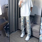 Relaxed Oversized Mens Jeans - Ripped Straight Leg Denim