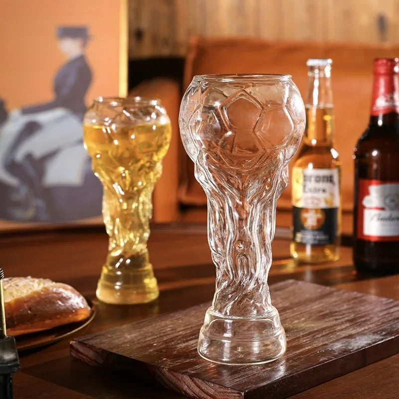 Beer Glass Cup Soccer Themed Top-Grade Trophy Style For Man Cave Decor Fall 2026 Gift For Football Fans
