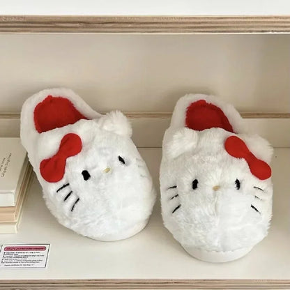 Warm Unisex Slippers - Plush-Lined, Plush Fabric, Indoor Household Wear For Autumn And Winter