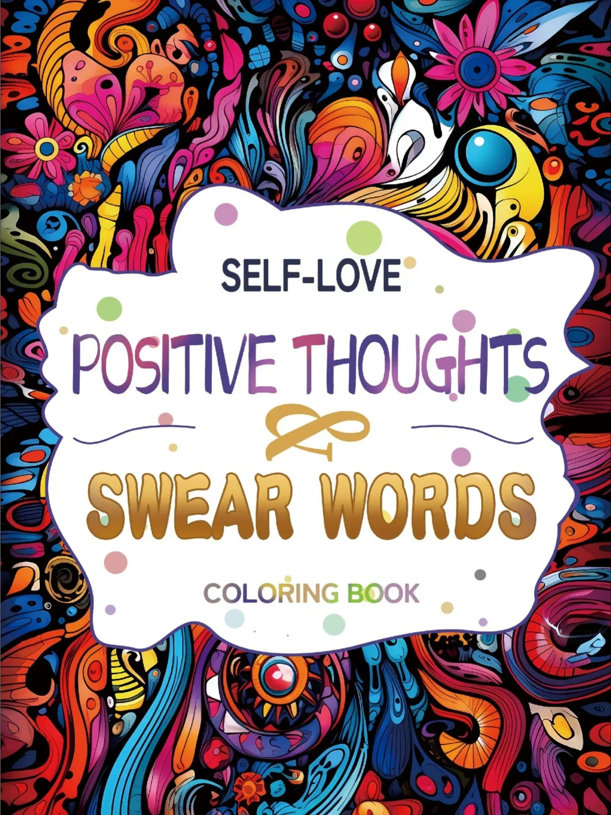 Book Coloring Upgraded Thick Paper Mindfulness Positive Thoughts And Swear Words Holiday Gift 2025 Stress Relief
